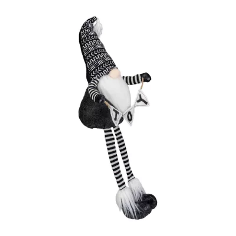 Northlight 30-Inch Black And White Injoyin  Plush Tabletop Christmas Decoration Christmas Gnome