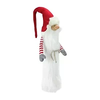 Northlight 35in Red And White Christmas Slim Santa  With White Fur Suit And Red Hat Christmas Gnome