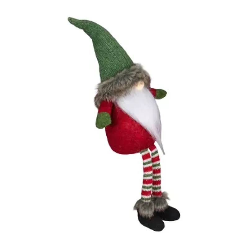 Northlight 25-Inch Plush Red And Green Sitting Tabletop  Christmas Decoration Christmas Gnome
