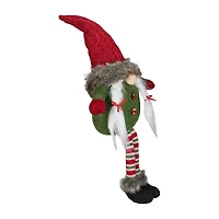 Northlight 25in Red  Green  And White Sitting Tabletop Female  Christmas Decoration Christmas Gnome