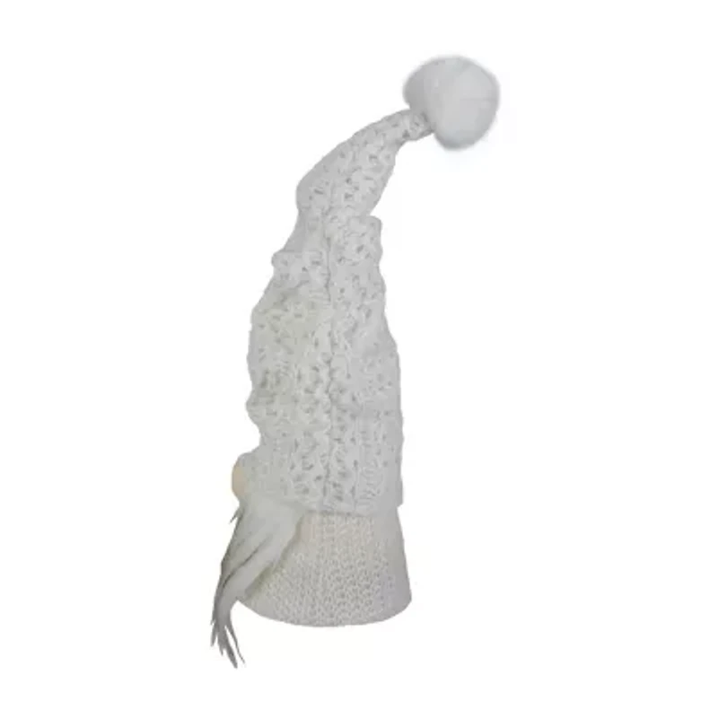 Northlight 16in Led Lighted White Knit  Christmas Christmas Gnome