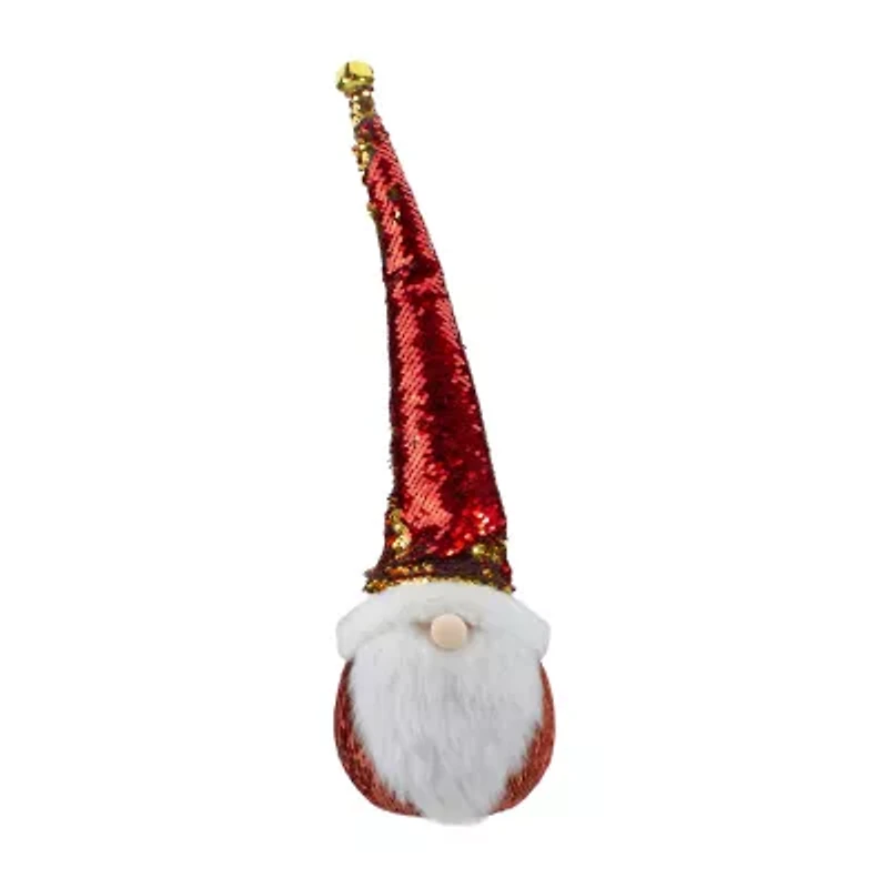 Northlight 20in Gold Sequin With A Pointed Winter Hat Christmas Tabletop Decor Christmas Santa Figurine