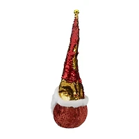 Northlight 20in Gold Sequin With A Pointed Winter Hat Christmas Tabletop Decor Christmas Santa Figurine