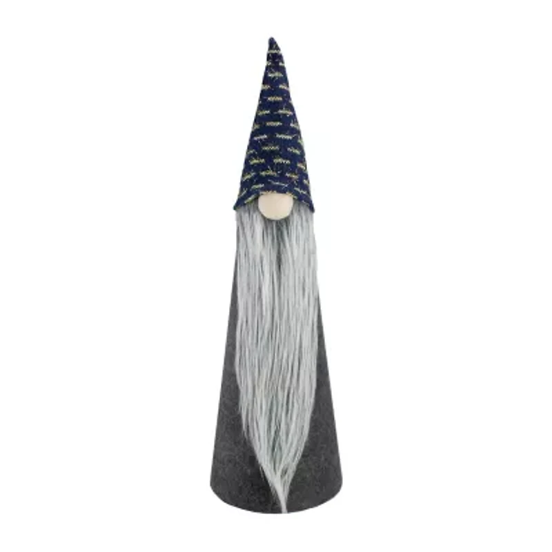Northlight 20in Gray And Blue Cone  Christmas Tabletop Decor Christmas Gnome