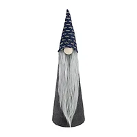 Northlight 20in Gray And Blue Cone  Christmas Tabletop Decor Christmas Gnome