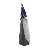Northlight 20in Gray And Blue Cone  Christmas Tabletop Decor Christmas Gnome