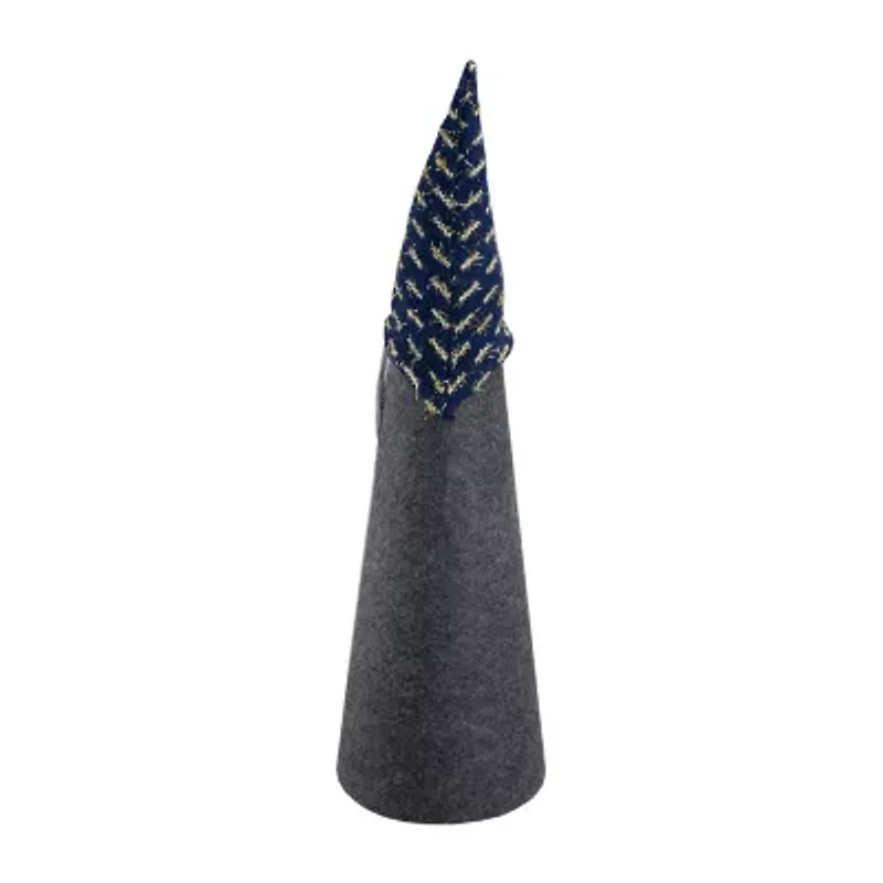 Northlight 20in Gray And Blue Cone  Christmas Tabletop Decor Christmas Gnome