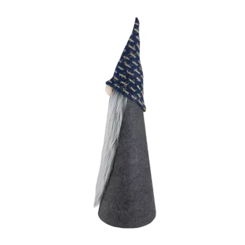 Northlight 20in Gray And Blue Cone  Christmas Tabletop Decor Christmas Gnome