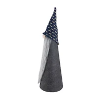 Northlight 20in Gray And Blue Cone  Christmas Tabletop Decor Christmas Gnome