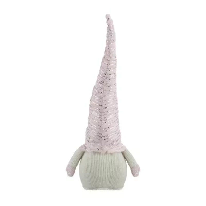 Northlight 16in Pink  Ivory And Silver Plump Christmas Christmas Gnome