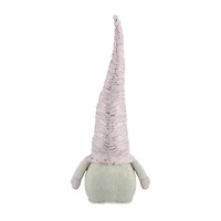 Northlight 16in Pink  Ivory And Silver Plump Christmas Christmas Gnome