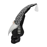 Northlight 17in Black And White Plush Knit  Christmas Christmas Gnome