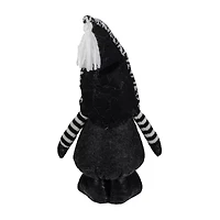 Northlight 17in Black And White Plush Knit  Christmas Christmas Gnome
