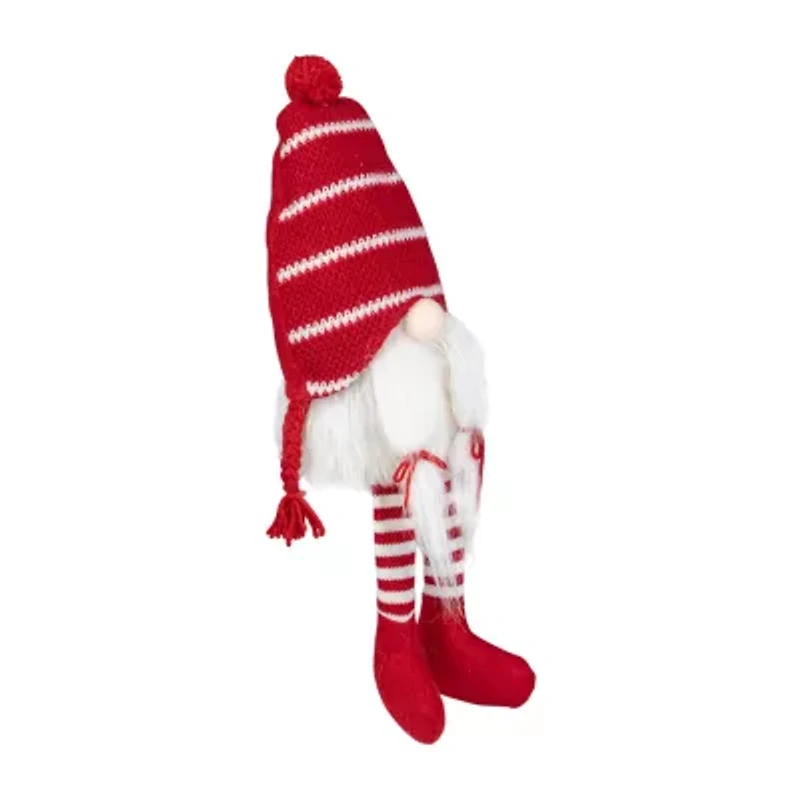 Northlight 18-Inch Red And White Plush Tabletop Sitting Christmas Christmas Gnome