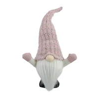 Northlight 14in Pink Led Lighted Rattan Round Christmas Christmas Gnome