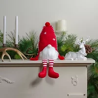 Northlight 18-Inch Plush Red And White Sitting Christmas  Tabletop Decoration Christmas Gnome