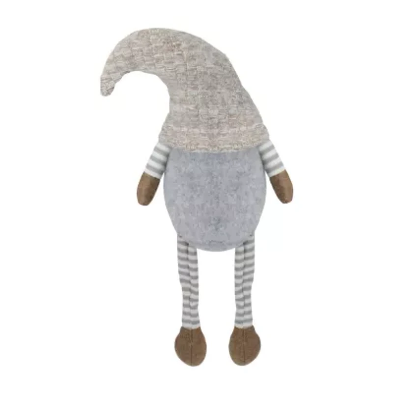 Northlight 7.5in Gray And Beige Sitting Girl Christmas Christmas Gnome