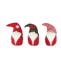 Northlight Set Of 3 S Plush Christmas 4.5in 3-pc. Christmas Gnome