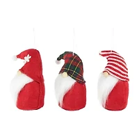 Northlight Set Of 3 S Plush Christmas 4.5in 3-pc. Christmas Gnome