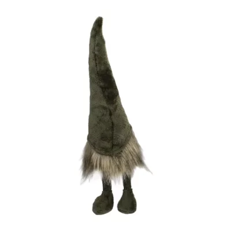 Northlight 20in Green Sitting Christmas  With Knitted Dangling Legs Christmas Gnome