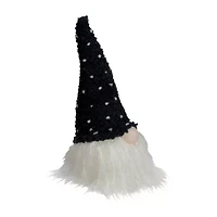 Northlight 10in Led Lighted Black And White Polka Dot Knit  Christmas Christmas Gnome