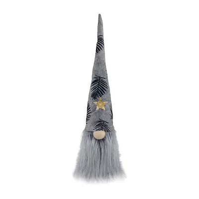 Northlight 16 Gray And Black Lighted Star With Palm Leaves Christmas Decoration Christmas Gnome