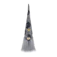 Northlight 16 Gray And Black Lighted Star  With Palm Leaves Christmas Decoration Christmas Gnome