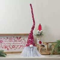 Northlight 18in Lighted Red And Gray Christmas Christmas Gnome