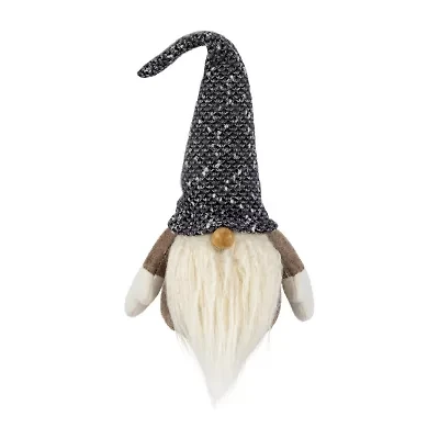 Northlight 11in Brown And White Standing Christmas  Tabletop Decor Christmas Gnome