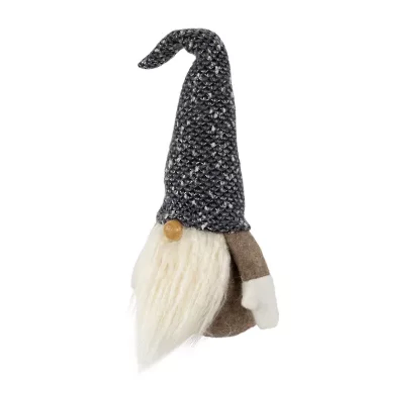Northlight 11in Brown And White Standing Christmas  Tabletop Decor Christmas Gnome