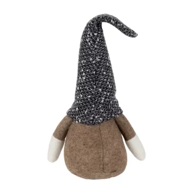 Northlight 11in Brown And White Standing Christmas  Tabletop Decor Christmas Gnome