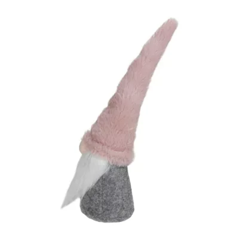 Northlight 11in Pink And Gray Standing  Christmas Decoration Christmas Gnome