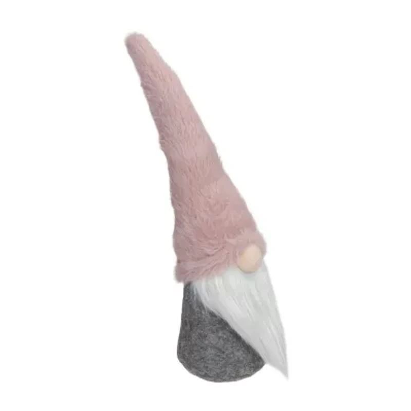 Northlight 11in Pink And Gray Standing  Christmas Decoration Christmas Gnome