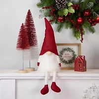Northlight 20in Lighted Red And White Sitting  Tabletop Christmas Decoration Christmas Gnome