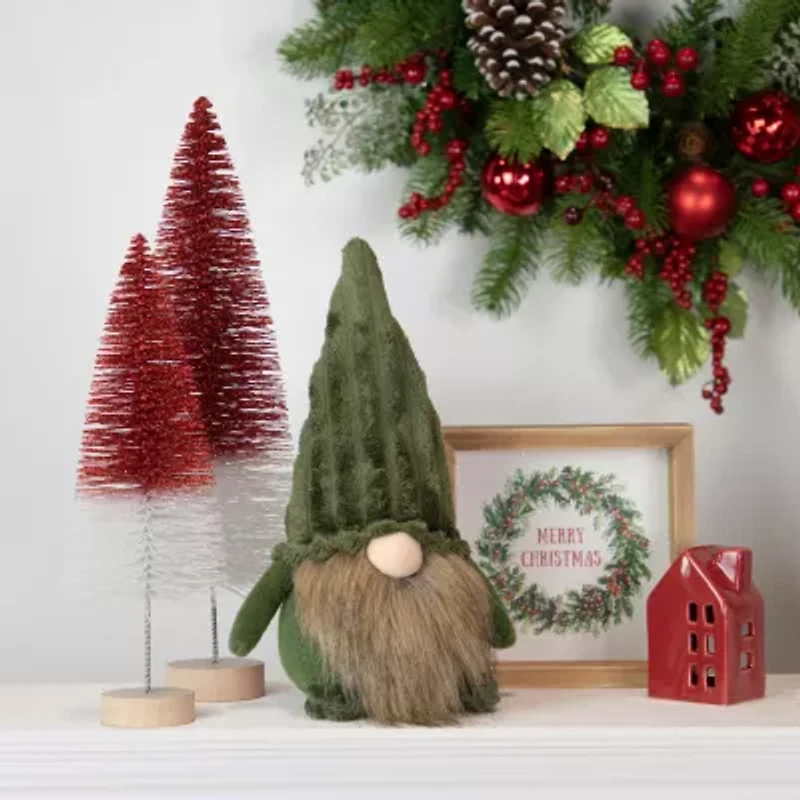 Northlight 12in Green Plush Christmas  Decoration Christmas Gnome