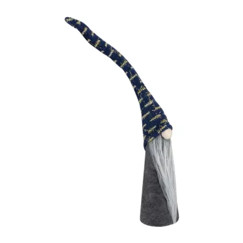 Northlight 15.5in Gray And Blue Cone  Christmas Tabletop Decor Christmas Gnome