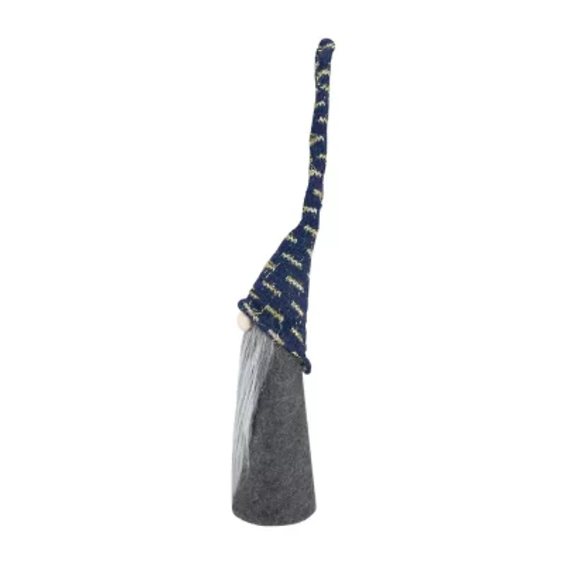 Northlight 15.5in Gray And Blue Cone  Christmas Tabletop Decor Christmas Gnome