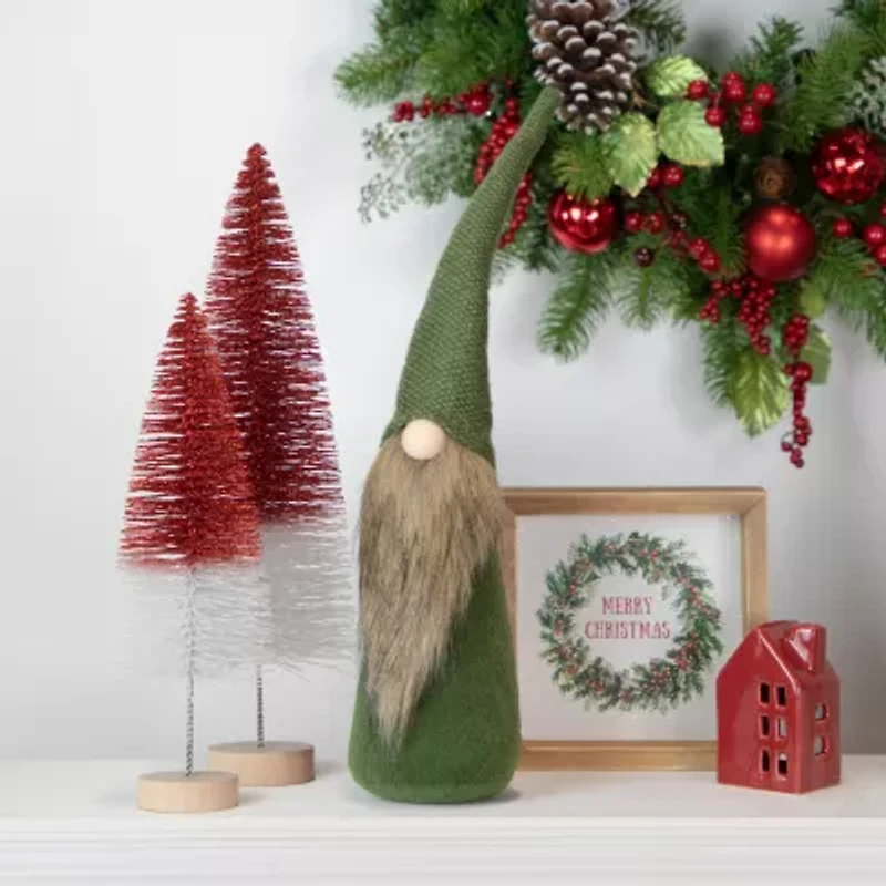 Northlight 19in Forest Green Christmas  Tabletop Decoration Christmas Gnome