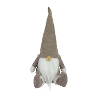 Northlight 10in Brown And White Sitting  Christmas Tabletop Decoration Christmas Gnome