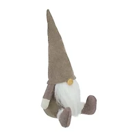 Northlight 10in Brown And White Sitting  Christmas Tabletop Decoration Christmas Gnome