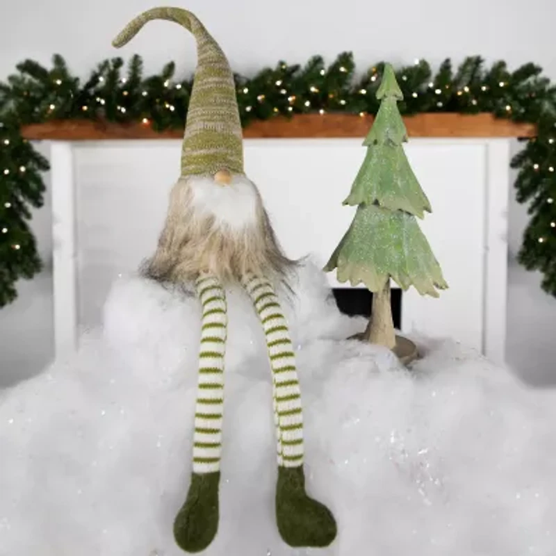 Northlight 26in Green And Beige Sitting Christmas Christmas Gnome