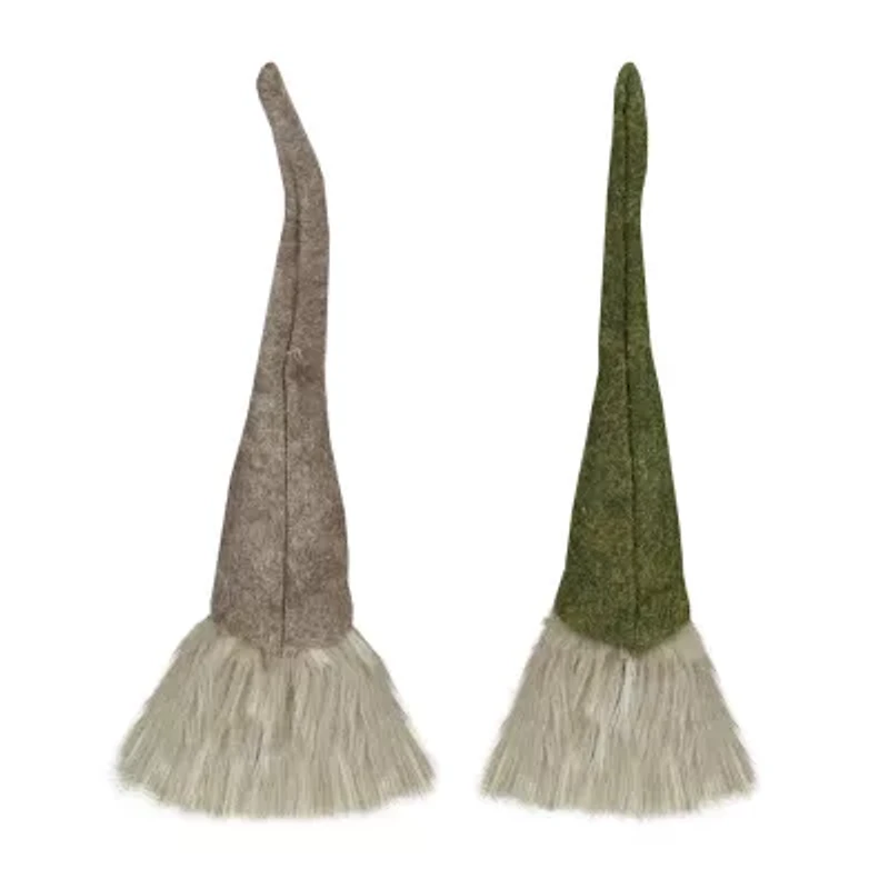 Northlight Set Of 2 Green And Gray Christmas 10.5in 2-pc. Christmas Gnome