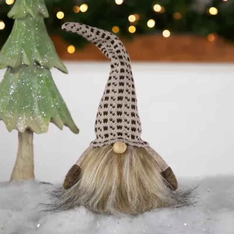 Northlight 12.5in Beige And Brown Sitting  Christmas Christmas Gnome