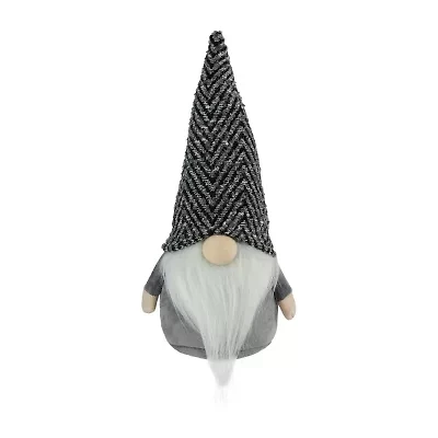 Northlight 12in Gray And White Standing  Tabletop Christmas Decoration Christmas Gnome