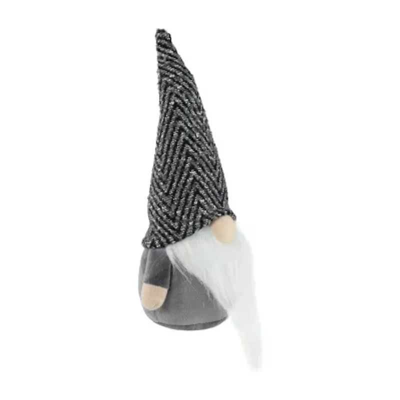 Northlight 12in Gray And White Standing  Tabletop Christmas Decoration Christmas Gnome