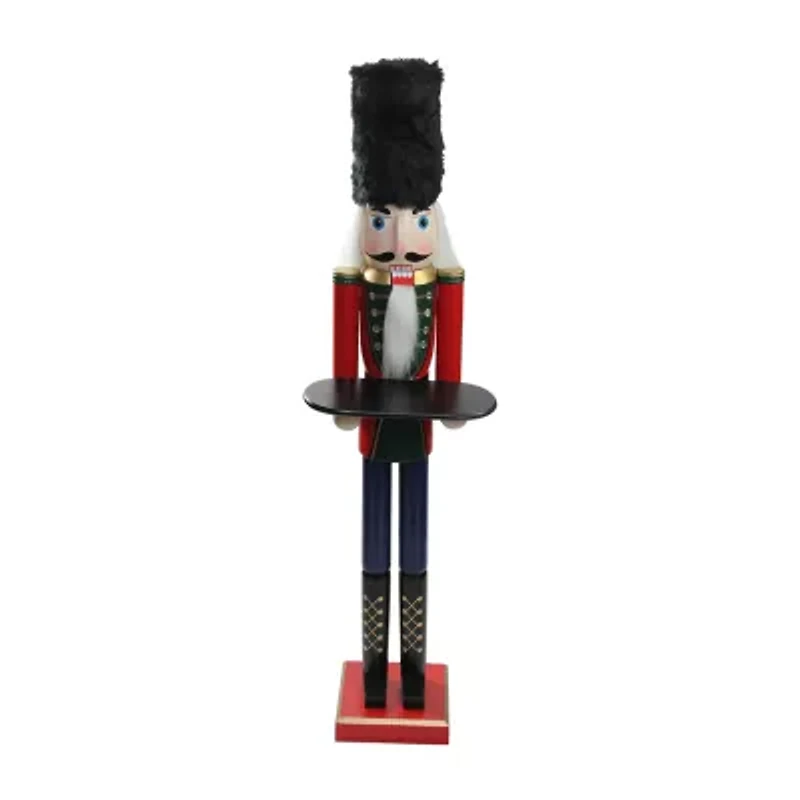 Northlight 48.25in Red And Black Butler With Tray Christmas Nutcracker