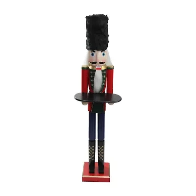 Northlight 48.25in Red And Black Butler With Tray Christmas Nutcracker