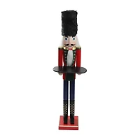 Northlight 48.25in Red And Black Butler  With Tray Christmas Nutcracker