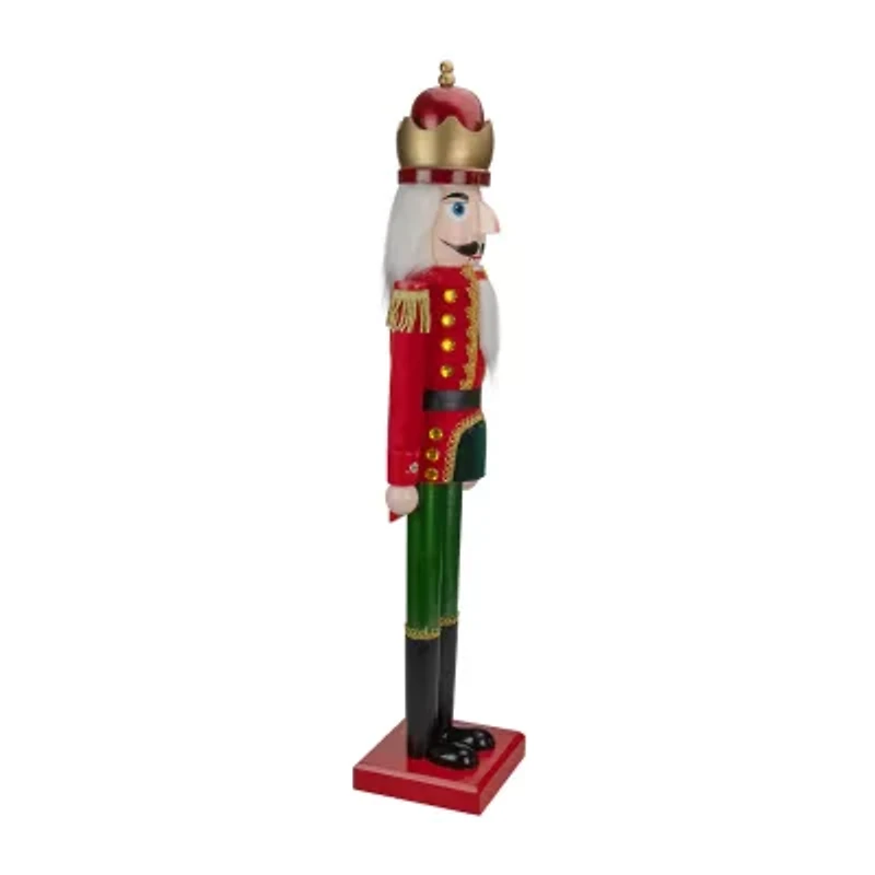 Northlight 35.5in Red And Green Velvet Wooden  King Christmas Nutcracker