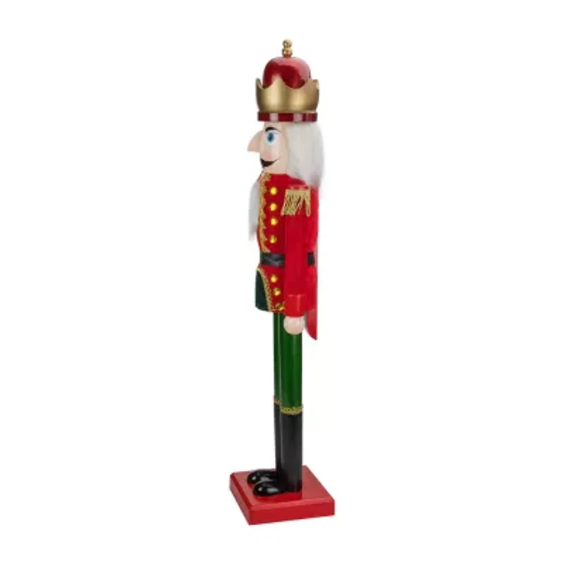 Northlight 35.5in Red And Green Velvet Wooden  King Christmas Nutcracker